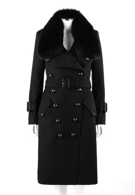 burberry london coat melbourne double breasted fur collar|burberry trench coat belt.